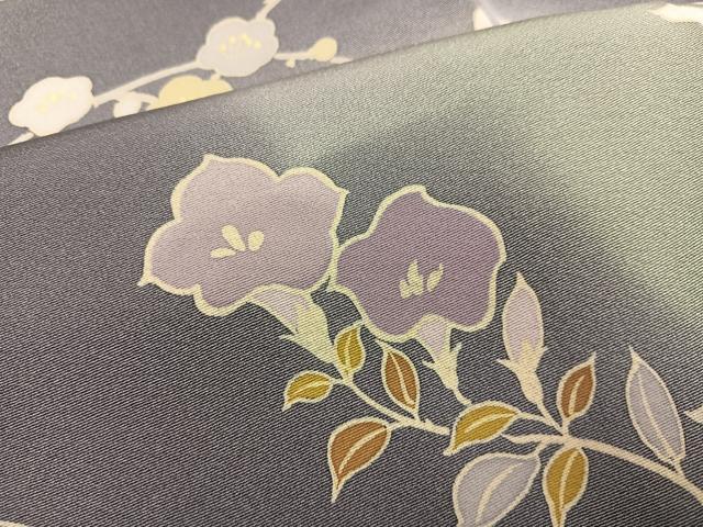 平和屋着物●訪問着 駒刺繍 草花文 暈し染め 正絹 逸品 AABK9905ph