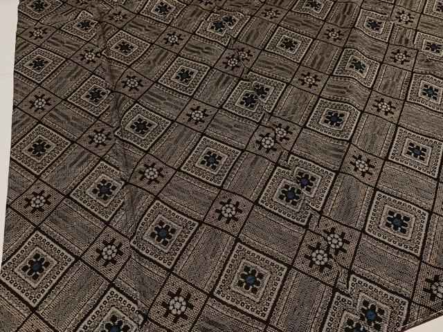 平和屋着物●本場大島紬 龍郷絣 正絹 逸品 未使用 AABK9907ph