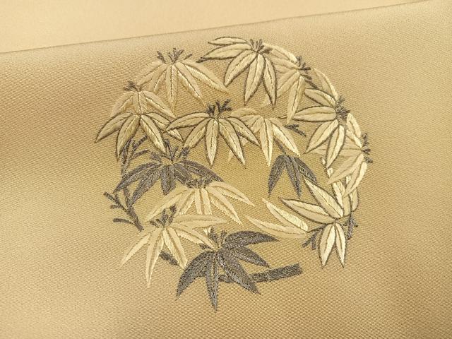 平和屋着物●訪問着 総刺繍 同君子 金糸 正絹 逸品 AABK9914ph