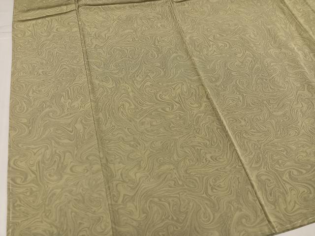 平和屋着物●伊勢型 江戸小紋 両面染 墨流し文様 証紙付き 正絹 逸品 未使用 AABK9921ph