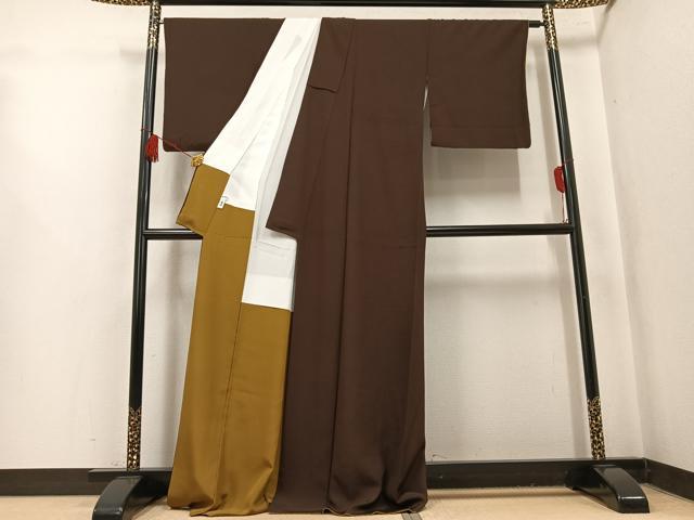 平和屋着物●江戸小紋 極小鮫小紋柄 正絹 逸品 AABK9929ph