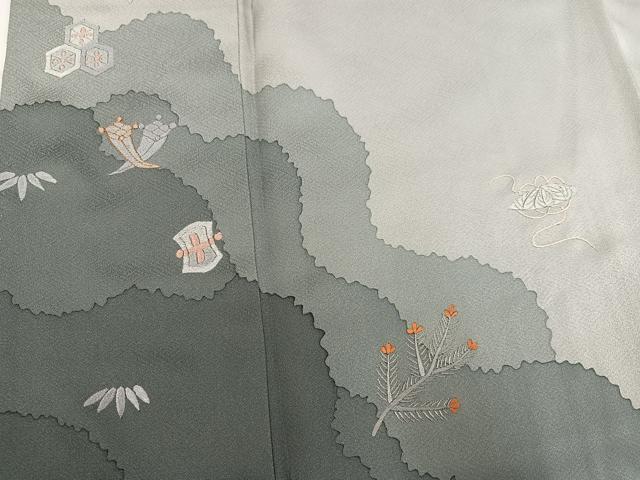 平和屋着物●豪華色留袖 駒刺繍 宝尽くし 正絹 逸品 AABK9934ph