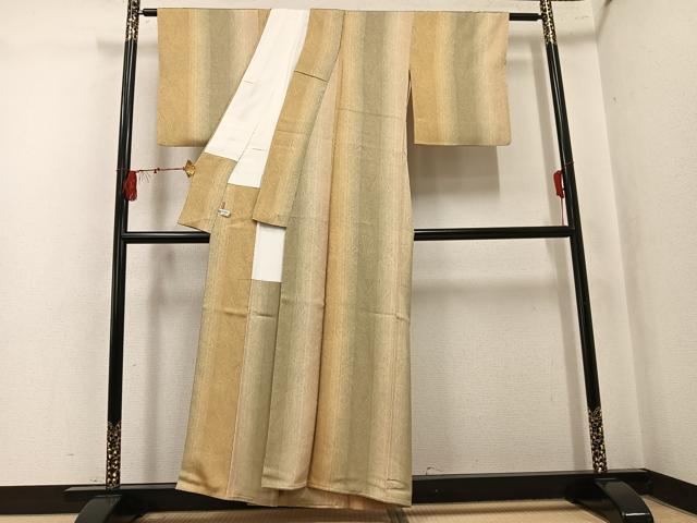 平和屋着物●上質な小紋 墨流し文様 暈し染め ますいわ屋扱い 正絹 逸品 AABK9945ph