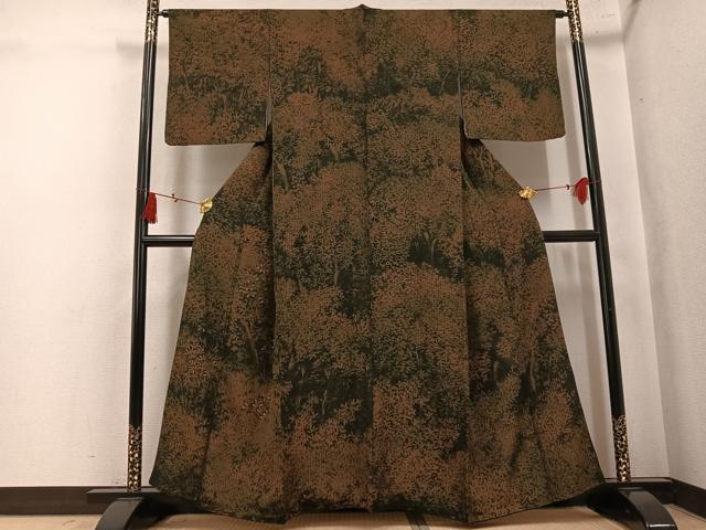 平和屋着物●訪問着 刺繍 草木文 正絹 逸品 AABK9951ph