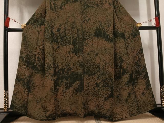 平和屋着物●訪問着 刺繍 草木文 正絹 逸品 AABK9951ph
