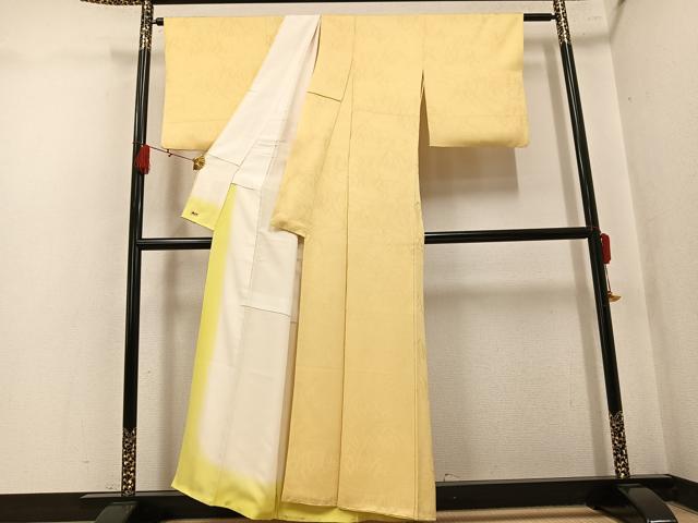 平和屋着物●上質な色無地 砥粉色 三越扱い 正絹 逸品 AABK9956ph