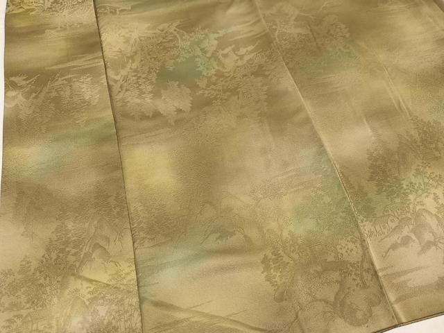 平和屋着物●上質な小紋 風景樹林地紋 暈し染め 正絹 逸品 AABK9969ph