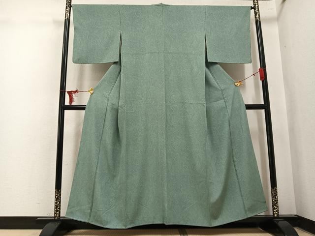 平和屋着物●上質な小紋 墨流し文様 正絹 逸品 AABK9971ph