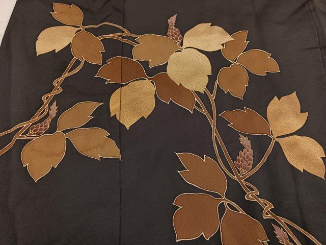 平和屋着物●訪問着 枝花文 金彩 正絹 逸品 AABK9973ph
