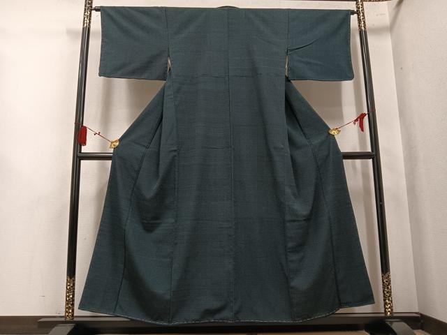 平和屋着物●本塩沢 横段文 正絹 逸品 未使用 AABK9979ph