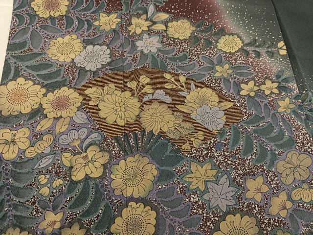 平和屋着物●訪問着 辻が花 暈し染め 金彩 正絹 逸品 AABK9991ph