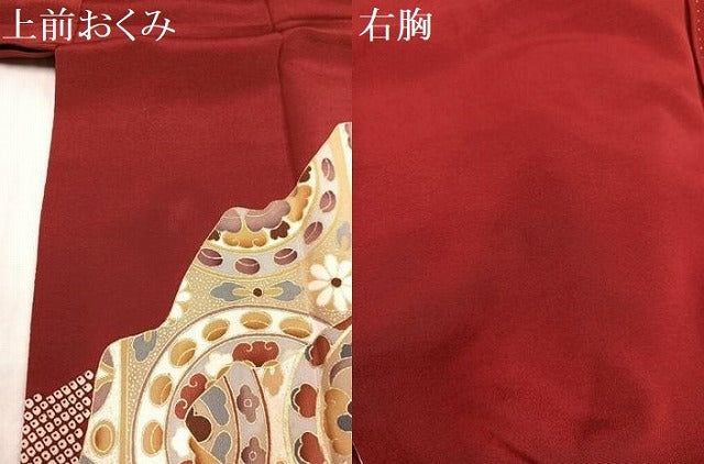 平和屋着物●訪問着 舞花文 金彩 正絹 逸品 AABK9992ph