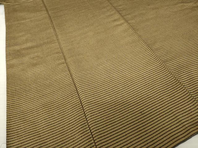 平和屋着物●男性 お召 縞 正絹 逸品 AABL0012ck