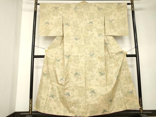 平和屋着物●本場大島紬 7マルキ 飾花文 正絹 逸品 AABL0027ck