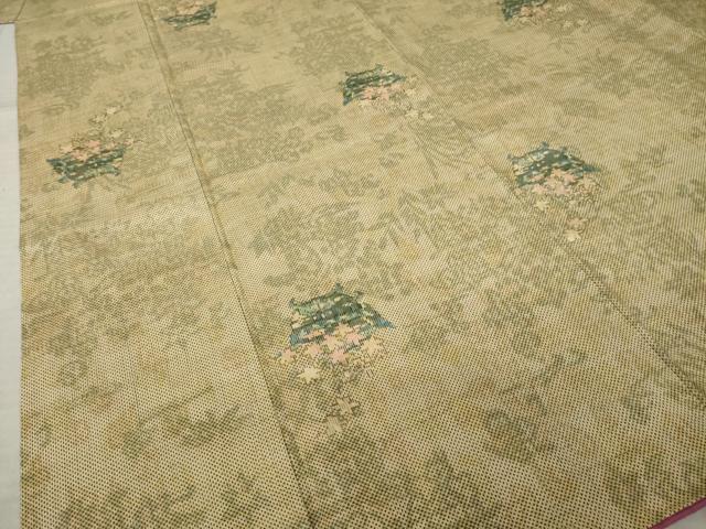 平和屋着物●本場大島紬 7マルキ 飾花文 正絹 逸品 AABL0027ck