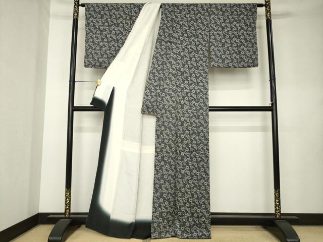 平和屋着物●上質な小紋 菊唐草文 正絹 逸品 AABL0029ck