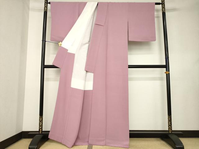 平和屋着物●上質な色無地 退紅色 正絹 逸品 AABL0046ck