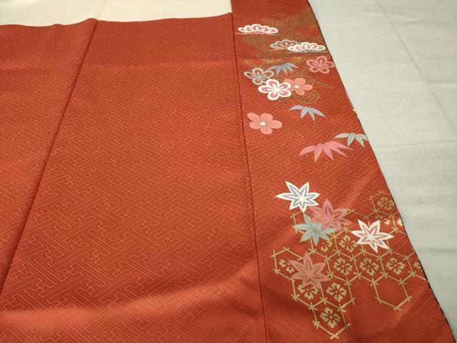 平和屋着物●豪華振袖 駒刺繍 御所車花文 正絹 逸品 AABL0049ck