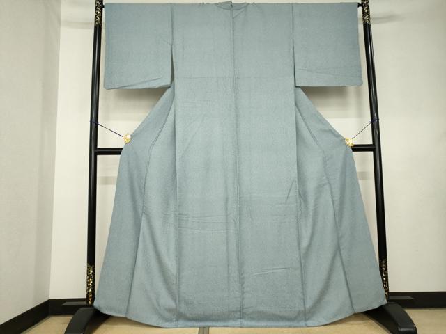 平和屋着物●上質な色無地 鉛色 正絹 逸品 AABL0050ck