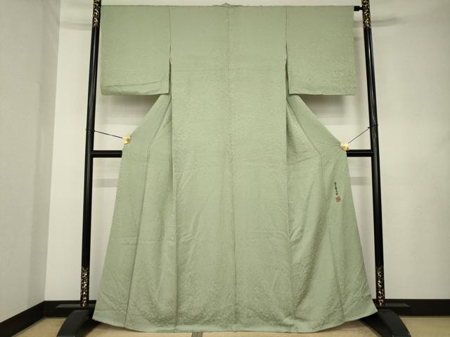 平和屋着物●上質な色無地 霊芝草木染 岩井茶色 正絹 逸品 AABL0052ck