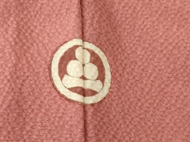 平和屋着物●上質な色無地 甚三紅色 正絹 逸品 AABL0059ck