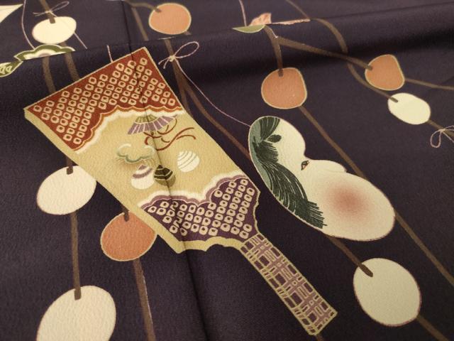 平和屋着物●豪華振袖 玩具文 赤錆色 洗える着物 AABL0066ck