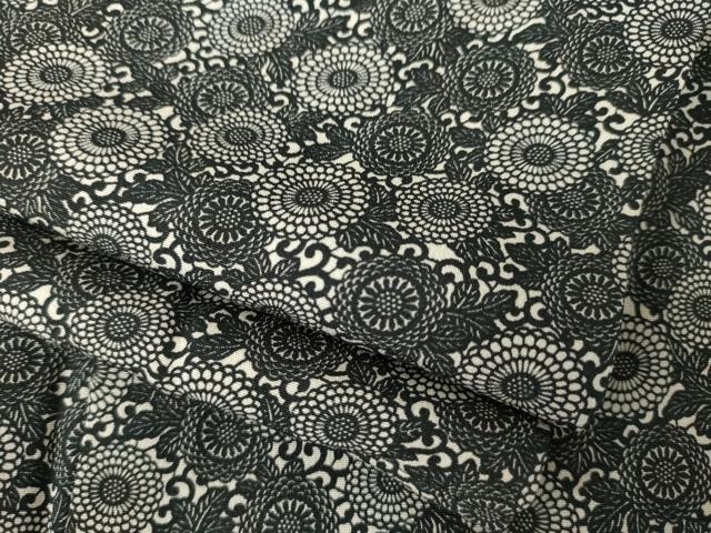 平和屋着物●上質な小紋 菊唐草 正絹 逸品 AABL0067ck