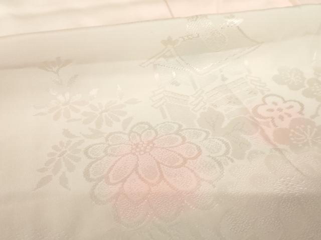 平和屋着物●振袖用長襦袢 袷 山車花地紋 暈し染め 正絹 逸品 AABL0071ck