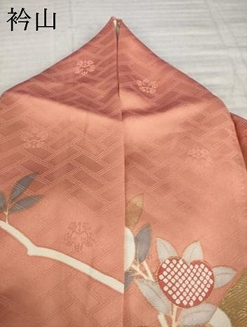 平和屋着物●十日町老舗ブランド 吉澤友禅 吾妻徳穂 振袖 駒刺繍 橘 金彩 正絹 逸品 AABL0077ck
