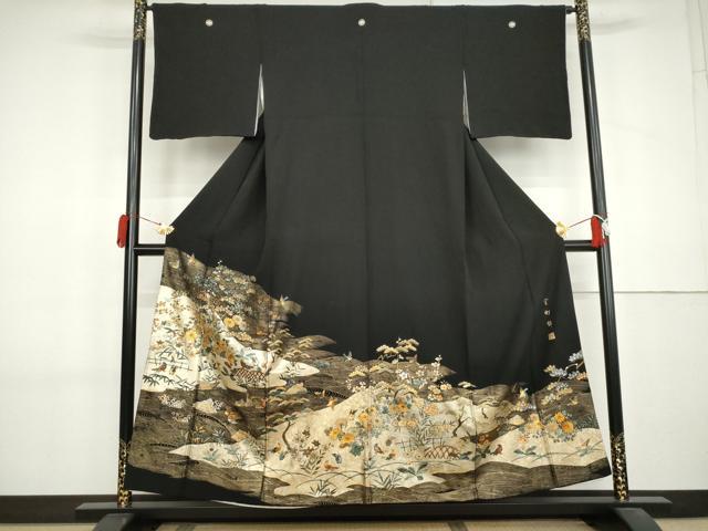 平和屋着物●豪華色留袖 作家物 螺鈿 室町錦 金彩 正絹 逸品 AABL0111cs