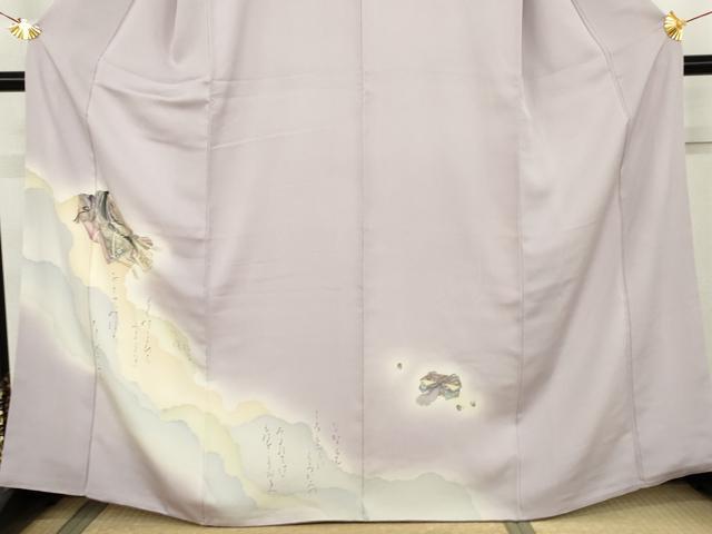 平和屋着物●訪問着 女人文 暈し染め 金銀彩 正絹 逸品 AABL0113cs