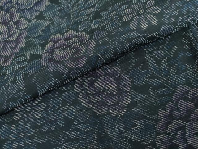 平和屋着物●本場大島紬 草花文 正絹 逸品 未使用 AABL0130cs