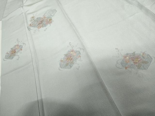 平和屋着物●中国三大刺繍 スワトウ刺繍 汕頭刺繍 総刺繍 訪問着 花文箱文 暈し染め 正絹 逸品 AABL0133cs