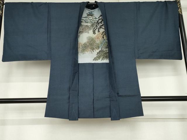 平和屋着物●男性 本場大島紬 アンサンブル 100亀甲 総詰め 正絹 逸品 AABL0144cs