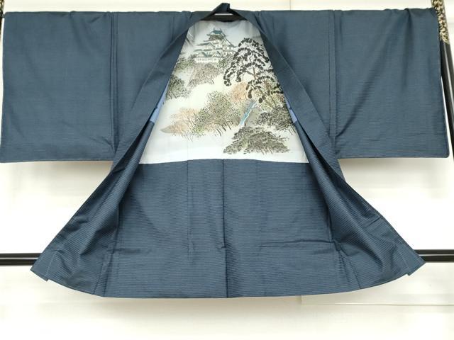 平和屋着物●男性 本場大島紬 アンサンブル 100亀甲 総詰め 正絹 逸品 AABL0144cs