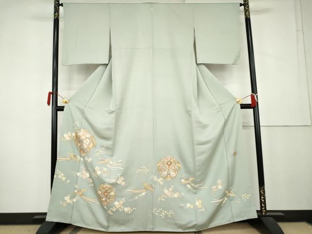 平和屋着物●金彩友禅作家 金彩の魔術師 堀省平 金煌織 色留袖 鳳凰枝花文 金銀彩 正絹 逸品 AABL0150cs