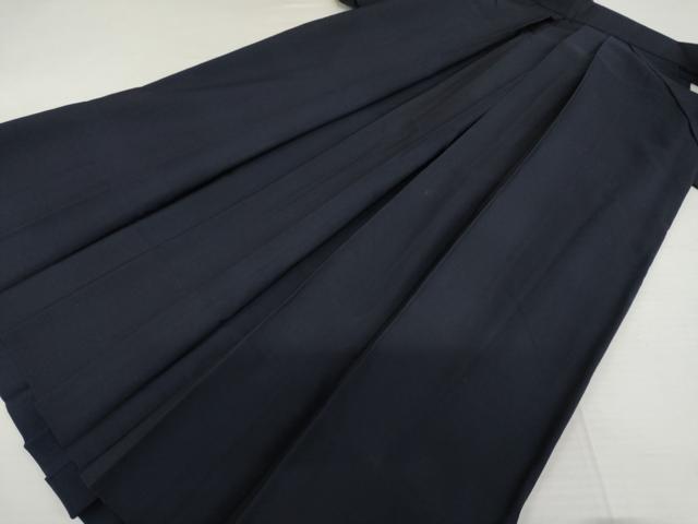 平和屋着物▼女性 行灯袴 色無地 紺青色 洗える着物 AABL0172cs