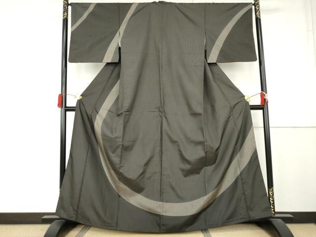 平和屋着物●本場染大島紬 訪問着 流水文 正絹 逸品 AABL0177cs