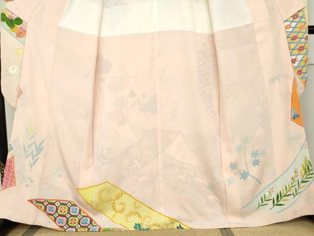 平和屋着物●希少 本加賀友禅作家 毎田仁郎 振袖 束ね熨斗鳳凰吉祥花文 正絹 逸品 AABL0179cs