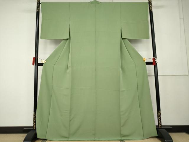 平和屋着物●上質な色無地 柳染色 胴抜き仕立て 正絹 逸品 AABL0190cs