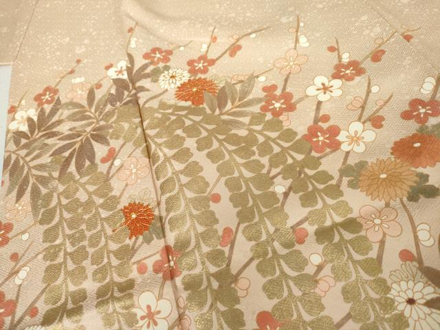 平和屋着物●訪問着 駒刺繍 藤花房 金彩 正絹 逸品 AABL0194cs
