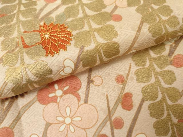 平和屋着物●訪問着 駒刺繍 藤花房 金彩 正絹 逸品 AABL0194cs