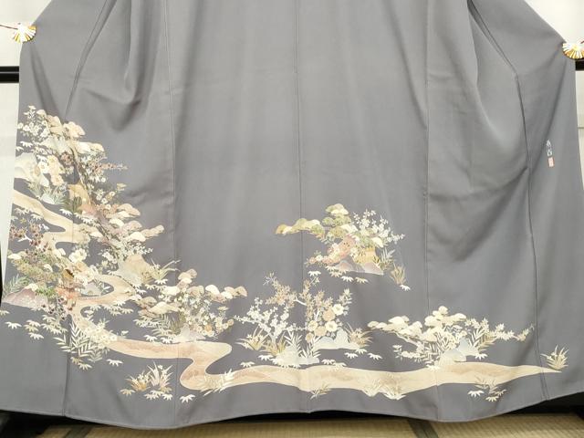 平和屋着物●豪華色留袖 森青山 流水風景文 鈴乃屋扱い 正絹 逸品 AABL0208cs