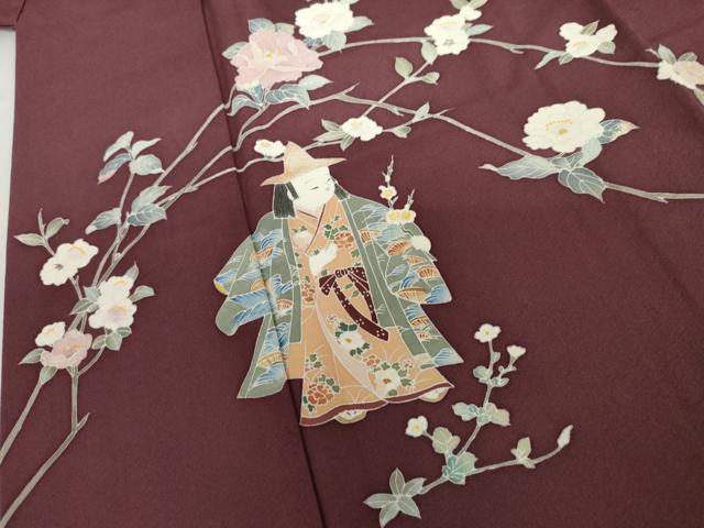 平和屋着物●訪問着 友禅 作家物 童子枝花文 ますいわ屋扱い 正絹 逸品 AABL0212cs