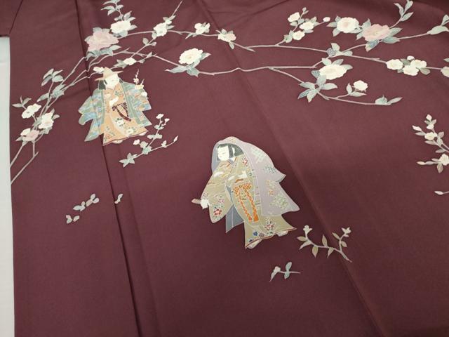 平和屋着物●訪問着 友禅 作家物 童子枝花文 ますいわ屋扱い 正絹 逸品 AABL0212cs