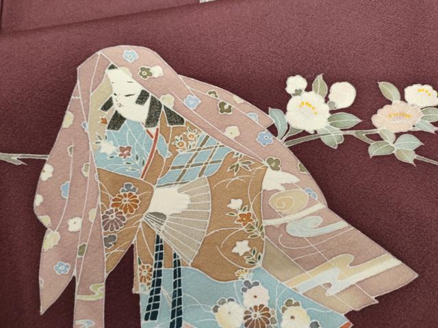 平和屋着物●訪問着 友禅 作家物 童子枝花文 ますいわ屋扱い 正絹 逸品 AABL0212cs