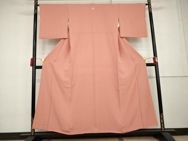平和屋着物●上質な色無地 薄紅色 正絹 逸品 AABL0221cs