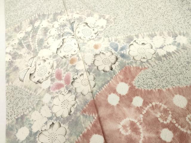 平和屋着物●訪問着 辻が花 絞り 正絹 逸品 AABL0222cs