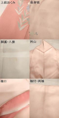 平和屋着物●訪問着 飾花文 暈し染め 洗える着物 AABL0226cs