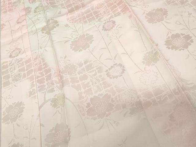 平和屋着物●小振袖用長襦袢 袷 桜地紋 暈し染め やまと誂製 正絹 逸品 AABL0232cs